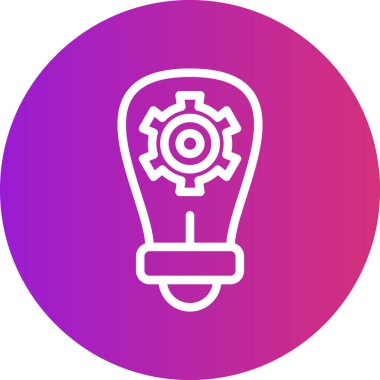 İş Zekası Çizgisi Gradyan Çemberi Simgesi, Basit Tasarımlı Vektör Resimleri