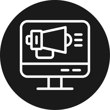 Ortam Olayı Satırı Çemberi BG Simgesi, Basit Tasarımlı Vektör Resimleri