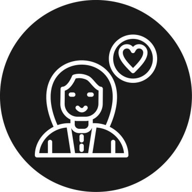 Öğretmen Takdir Çizgisi Çemberi BG Simgesi, Basit Tasarımlı Vektör İllüstrasyonu