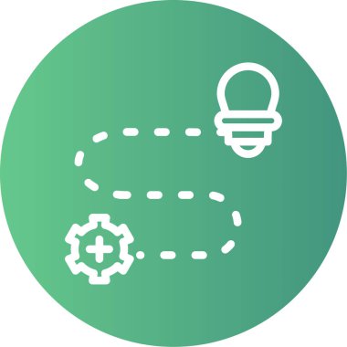 Yenilik Stratejisi Çizgisi Gradyan Çemberi Simgesi, Basit Tasarımlı Vektör Resimleri