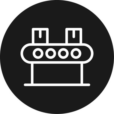 Satır Çizgisi Çemberi BG Simgesi, Basit Tasarımlı Vektör Resimleri