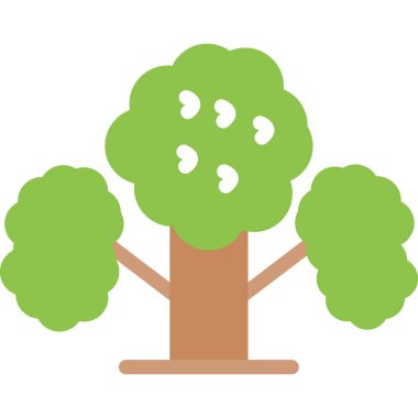 Tarih Öncesi Flora Düz Simgesi, Basit Tasarımlı Vektör Resimleri