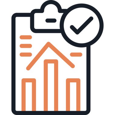 Performans Ölçüleri Satırı Simge Ögesi, Basit Tasarımlı Vektör İllüstrasyonu