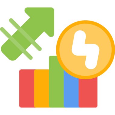 Motivasyon Hikayesi Düz Simgesi, Basit Tasarımlı Vektör İllüstrasyonu