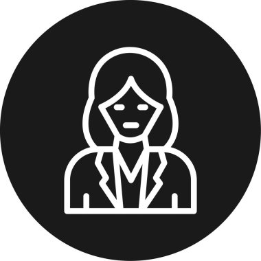 Avukat Hattı Çemberi BG Simgesi, Basit Tasarımlı Vektör Resimleri