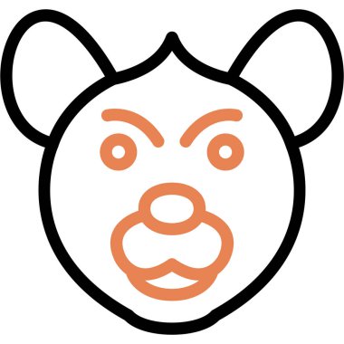 Sırtlan Çizgisi Simgesi, Basit Tasarımlı Vektör Resimleri