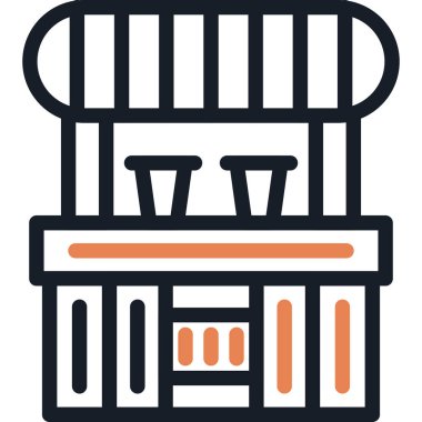 Köy Pub Hattı Simgesi, Basit Tasarımlı Vektör Resimleri