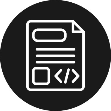 Kod Belgelendirme Çizgisi Çemberi BG Simgesi, Basit Tasarımlı Vektör Resimleri