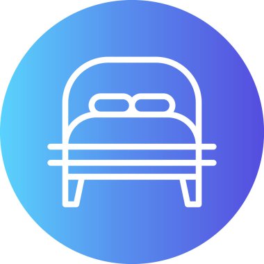 Yatak Hattının Gradyan Çemberi Simgesi, Basit Tasarımlı Vektör Resimleri