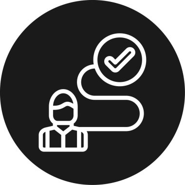 Başarı Merdiven Çizgisi Çemberi BG Simgesi, Basit Tasarımlı Vektör Resimleri