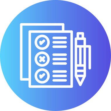 Görev Bozukluğu Satırı Gradyan Çemberi Simgesi, Basit Tasarımlı Vektör Resimleri