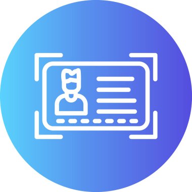 Kimlik Çizgisi Tarama Çizgisi Grafik Simgesi, Basit Tasarımlı Vektör Resimleri