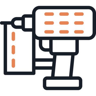 Çivi Silah Çizgisi Simgesi, Basit Tasarımlı Vektör Resimleri