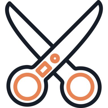 Makas Satırı Simgesi, Basit Tasarımlı Vektör Resimleri