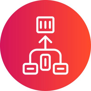 Birleşme ve Kazanç Çizgisi Gradyan Çemberi Simgesi, Basit Tasarımlı Vektör Resimleri