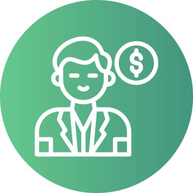 Hesap Satırı Gradyan Çemberi Simgesi, Basit Tasarımlı Vektör Resimleri