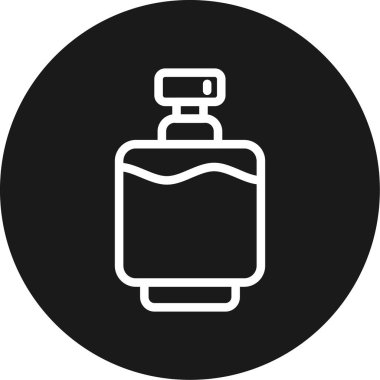 Mor Çizgi Çemberi BG Simgesi, Basit Tasarımlı Vektör İllüstrasyonu