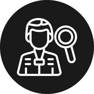 İş Fuarı Flyer Line Circle BG Simgesi, Basit Tasarımlı Vektör Resimleri