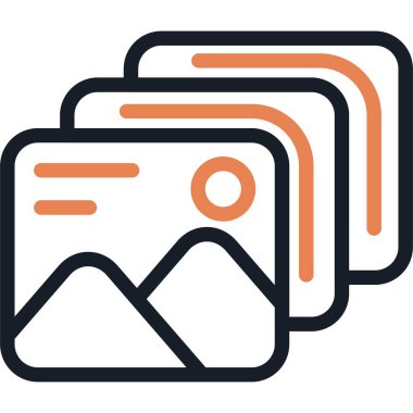 Fotoğraf Albümü Satırı Basit Tasarımlı Vektör ResmiComment