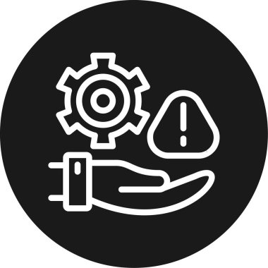 Risk Değerlendirme Satırı Çemberi BG Simgesi, Basit Tasarımlı Vektör Resimleri