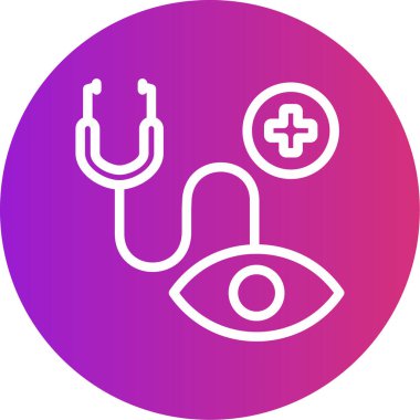 Oftalmoloji Çizgisi Gradyan Çemberi Simgesi, Basit Tasarımlı Vektör Resimleri