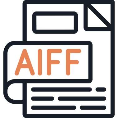 AIFF Satır Bitiş Simgesi, Basit Tasarımlı Vektör İllüstrasyonu