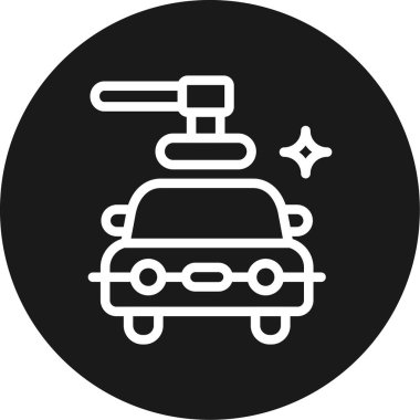 Parlatıcı Çizgili Çember BG Simgesi, Basit Tasarımlı Vektör Resimleri