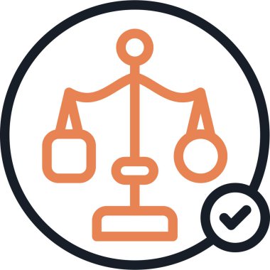 İnsan Hakları Eylemci Çizgisi Simgesi, Basit Tasarımlı Vektör İllüstrasyonu