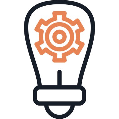 İş Zekası Çizgisi Simgesi, Basit Tasarımlı Vektör İllüstrasyonu