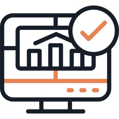 Veri Analizi Satırı Simge Ögesi, Basit Tasarımlı Vektör Resimleri