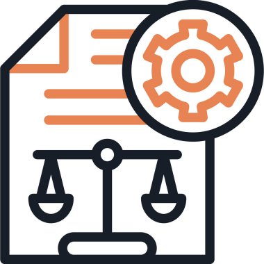 Hukuki Uzmanlık Satırı Simge Ögesi, Basit Tasarımlı Vektör İllüstrasyonu