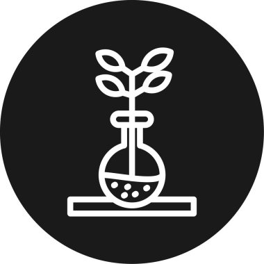 Biyoteknoloji Hattı BG Simgesi Çemberi, Basit Tasarımlı Vektör Resimleri