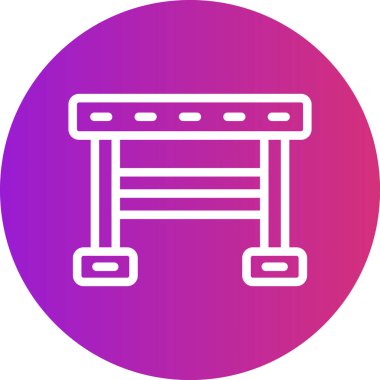 Tablo Satırı Gradyan Çemberi Simgesi, Basit Tasarımlı Vektör Resimleri