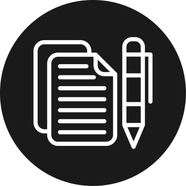 Atölye Satırı Çemberi BG Simgesi, Basit Tasarımlı Vektör Resimleri Öğreniliyor