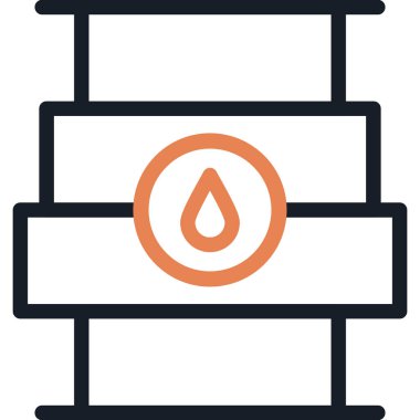 Petrol Varili Satırı Simge Ögesi, Basit Tasarımlı Vektör Resimleri