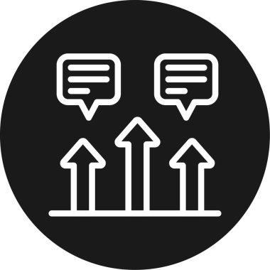 KPI Gösterge Çizgisi Çemberi BG Simgesi, Basit Tasarımlı Vektör Resimleri