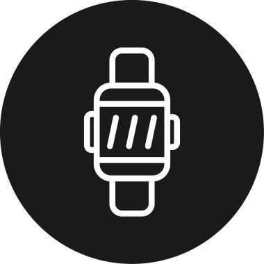 Akıllı Çizgi Çemberi BG Simgesi, Basit Tasarımlı Vektör Resimleri