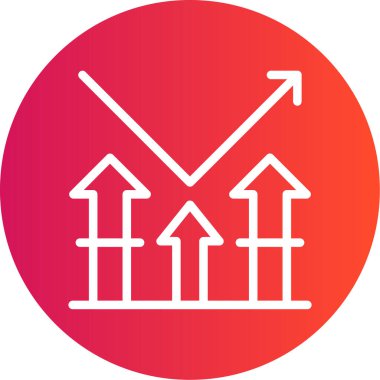 Kişisel Büyüme Çizgisi Gradyan Çemberi Simgesi, Basit Tasarımlı Vektör Resimleri