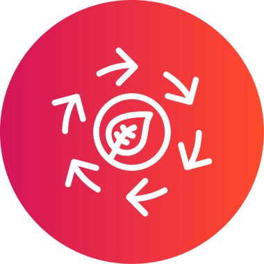 Sembol Çizgisi Geri Dönüşüm Çizgisi Gradyan Çemberi Simgesi, Basit Tasarımlı Vektör Resimleri