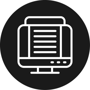 Çevrimiçi Görev İzleme Hattı BG Simgesi, Basit Tasarımlı Vektör Resimleri