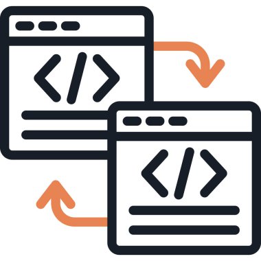 Şifre Düzeltme Satırı Simge Ögesi, Basit Tasarımlı Vektör İllüstrasyonu