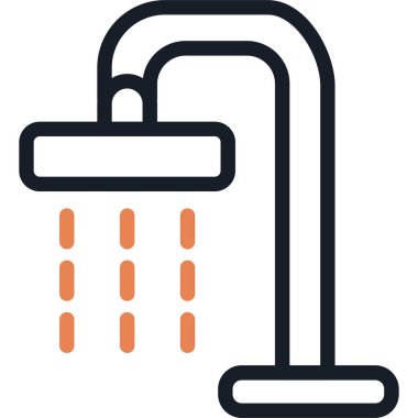 Banyo Hattı Simgesi, Basit Tasarımlı Vektör Resimleri