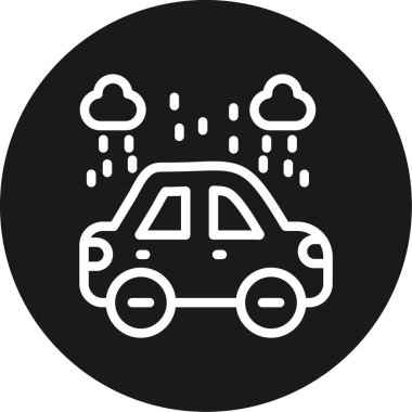 Yağmur püskürtücü Çizgili Çember BG Simgesi, Basit Tasarımlı Vektör Resimleri