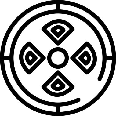 Reaktör Çekirdek Düz Simgesi, Basit Tasarımlı Vektör Resimleri