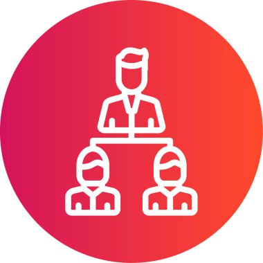 Liderlik Eğitim Çizgisi Gradyan Çemberi Simgesi, Basit Tasarımlı Vektör Resimleri