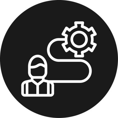 Kariyer Başarı Çizgisi Çemberi BG Simgesi, Basit Tasarımlı Vektör Resimleri