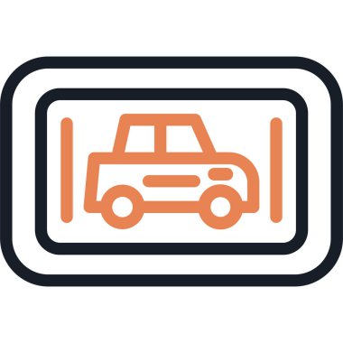 Motor Tanı Aracı Satırı Simge Ögesi, Basit Tasarımlı Vektör Resimleri