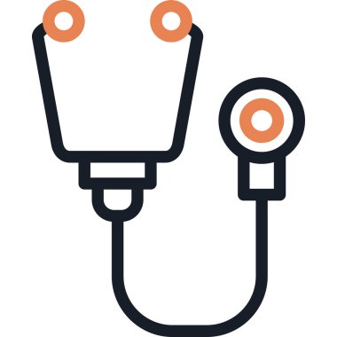 Stetoskop Satırı Basit Tasarımlı Vektör ResmiComment