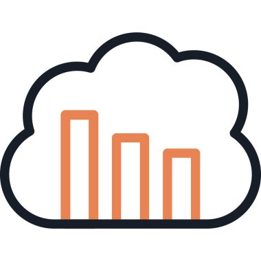 Bulut Günlük Çizgisi Simgesi, Basit Tasarımlı Vektör Resimleri