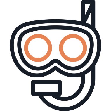 Snorkeler Satırı Basit Tasarımlı Vektör ResmiComment